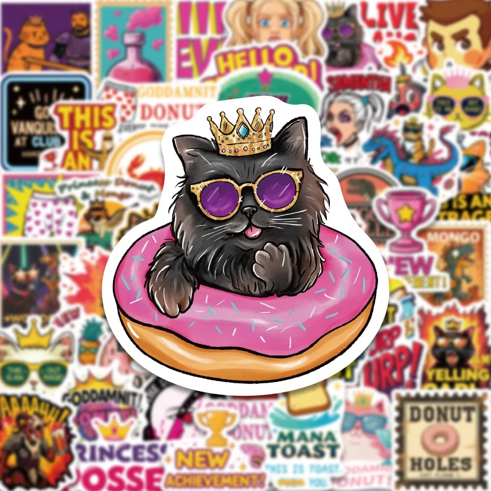 50PCS Dungeon Crawler Carl Stickers Set Funny Classic Cartoon Art Decorations for Scrapbook Phone Water Cup Guitar Laptop Luggag
