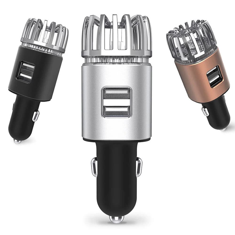Air Purifier for Car Mini negative ion purifier USB Dual Car Charger Deodorant for USB Car Air Purifier Oxygen Bar Deodorant for Environments