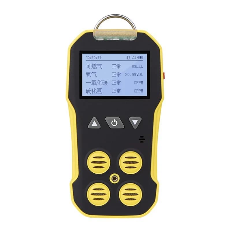 Four-in-one Toxic and Harmful Gas Detector, Combustible Oxygen Hydrogen Sulfide Carbon Monoxide Detector