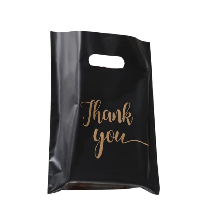 Wholesale Custom Die Cut Plastic Shopping Bags Durable Reusable with Stylish Personalized Brand Logos a30