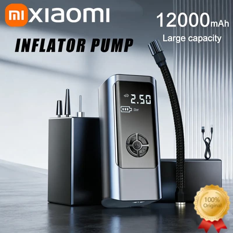 Xiaomi 12000mAh Wireless Wired Compressore d'aria per auto portatile 12V 150PSI Pompa di gonfiaggio elettrica per pneumatici per