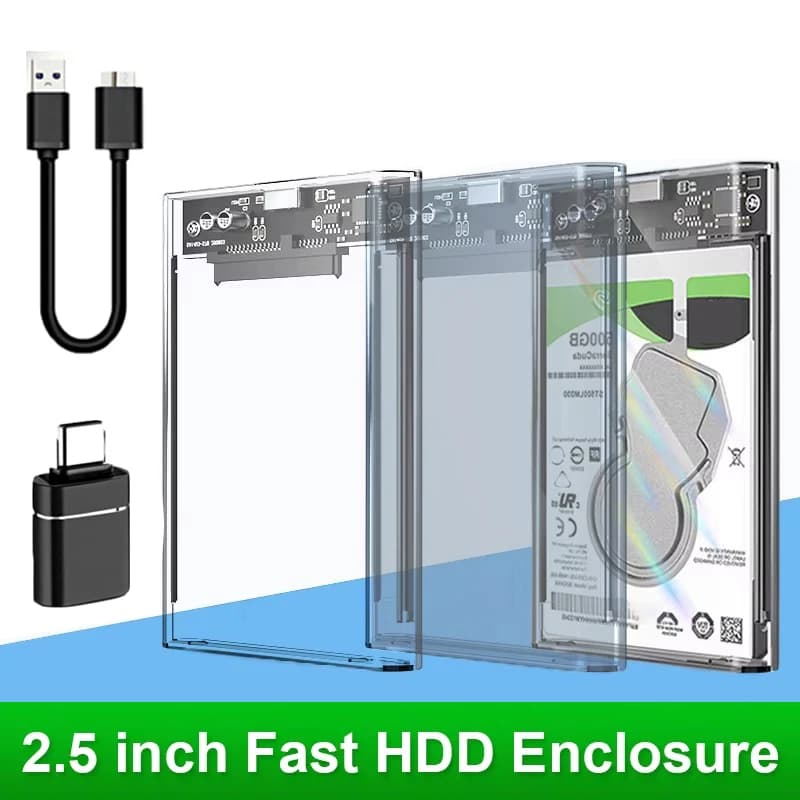 HHD Case Hard Disk Case 2.5 Inch SSD Case 5Gbps SATA to USB 3.0 HDD Enclosure Box UASP Mobile External Housing Hard Driver Box