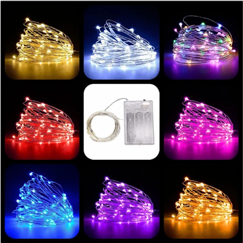 Luci a Stringa LED 10/20/50/100, Decorazioni Natalizie e per Matrimoni, Luci Fatate a Batteria per Atmosfera Festiva