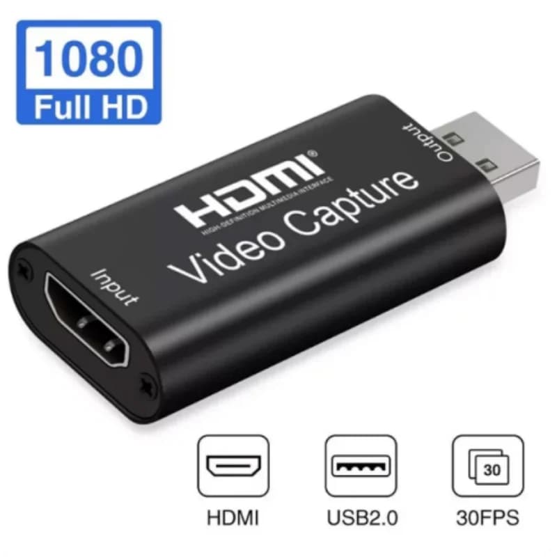 1080P HDMI to USB Video Capture Card 2.0 High Definition Recorder for PS4 Gaming Live Broadcast Switch Camera Recording