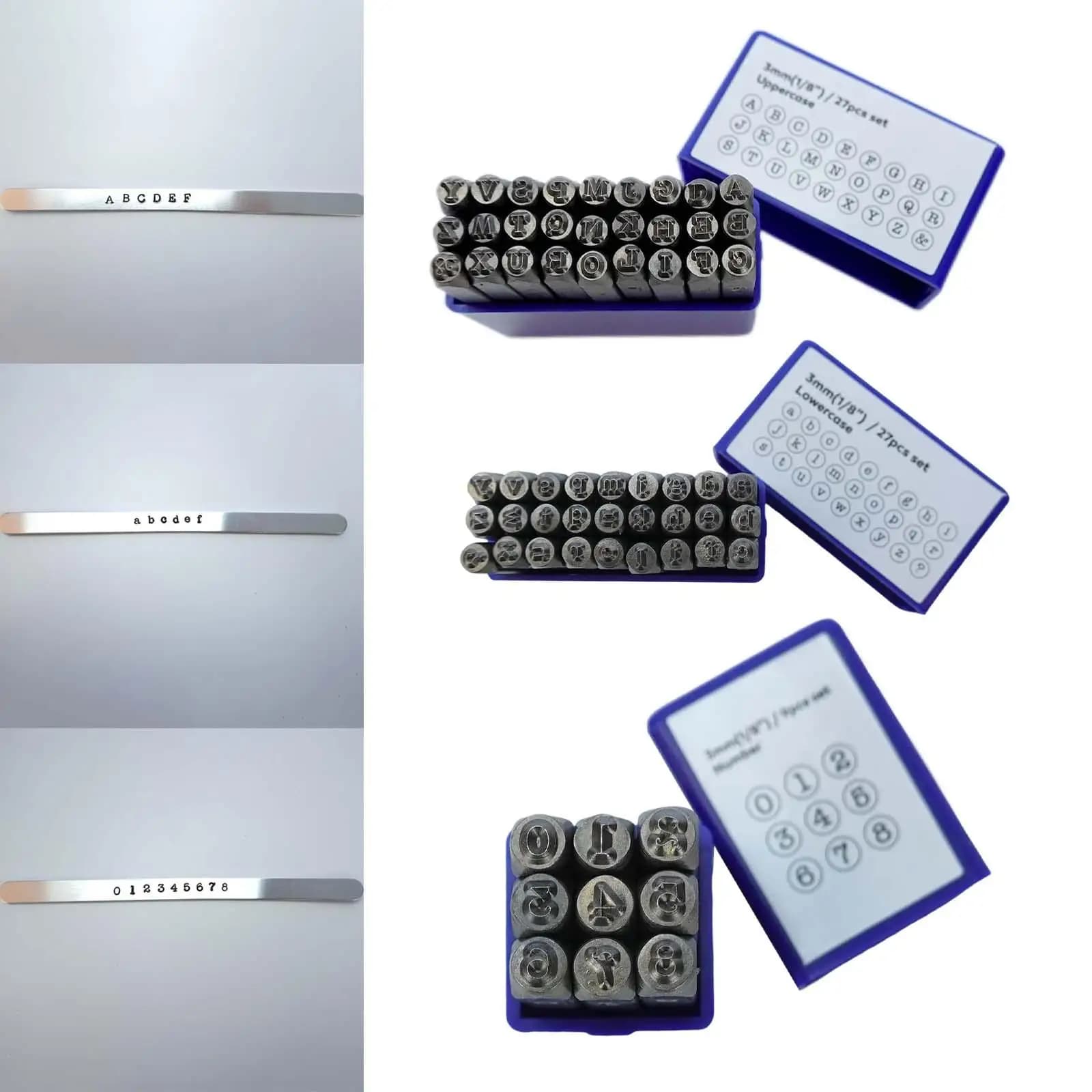 Metal Stamping Tool Kit Embossing Jewelry Making Jewelry Craft Stamping Punch Set for Steel Paper