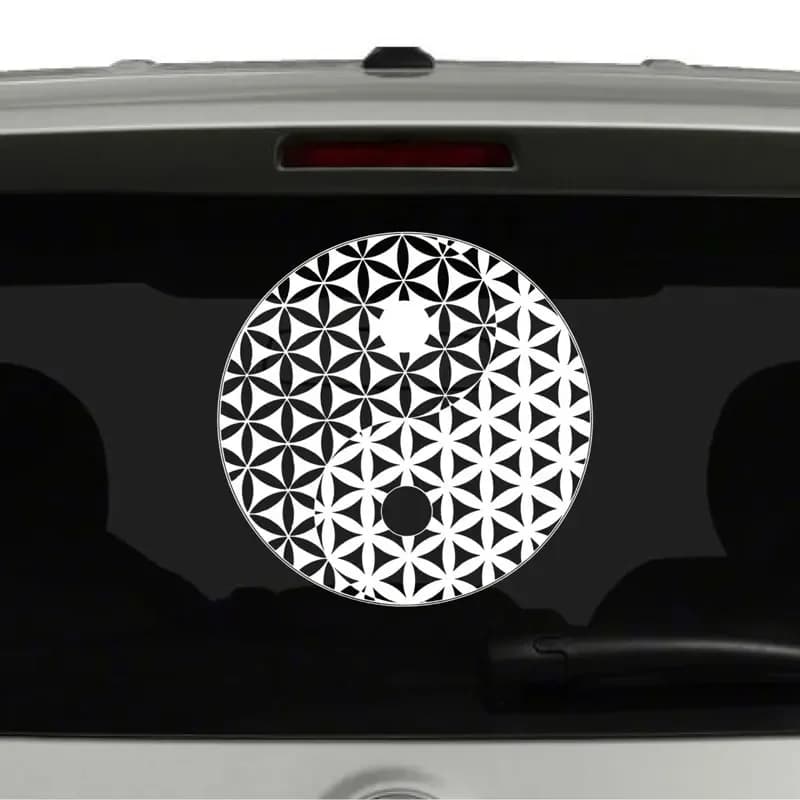 Yin Yang Zen Vinyl Sticker wall decal sacred geometry Mandala Sticker Yoga MT29