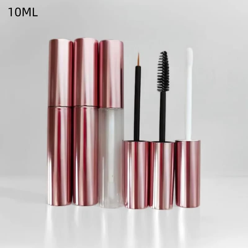 10-100 pezzi Tubetto Vuoto da 10ml per Eyeliner, Mascara, Lucidalabbra, Colla per Ciglia, Contenitore Cosmetico Viola Oro