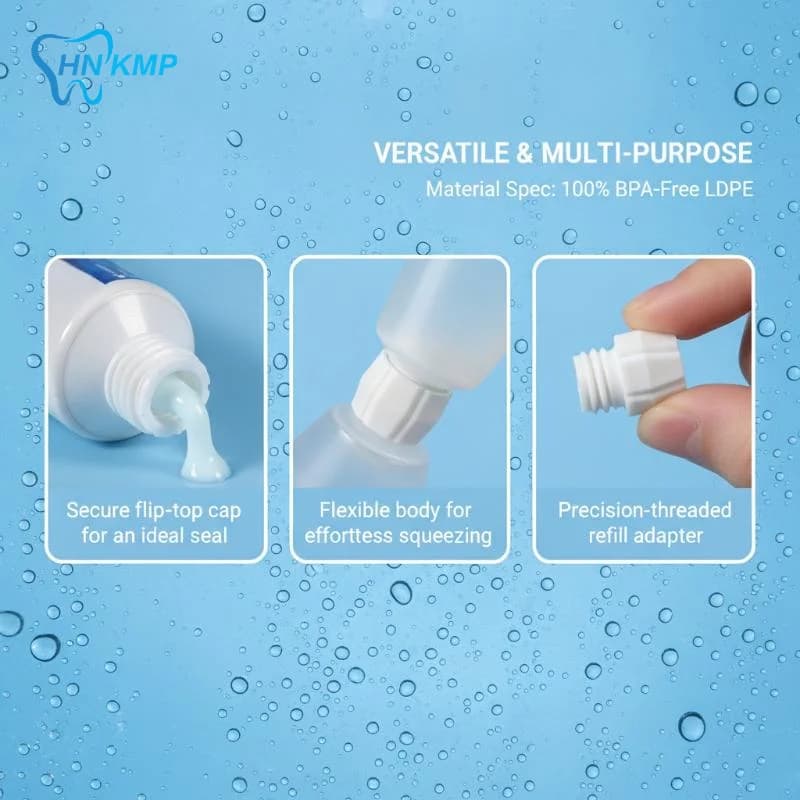 3Pcs Travel Bottles+ Adapters Toothpaste Squeezer Adapter No-Spill Tube Roller For Travel Home Organizer Toothpaste Saver Tool