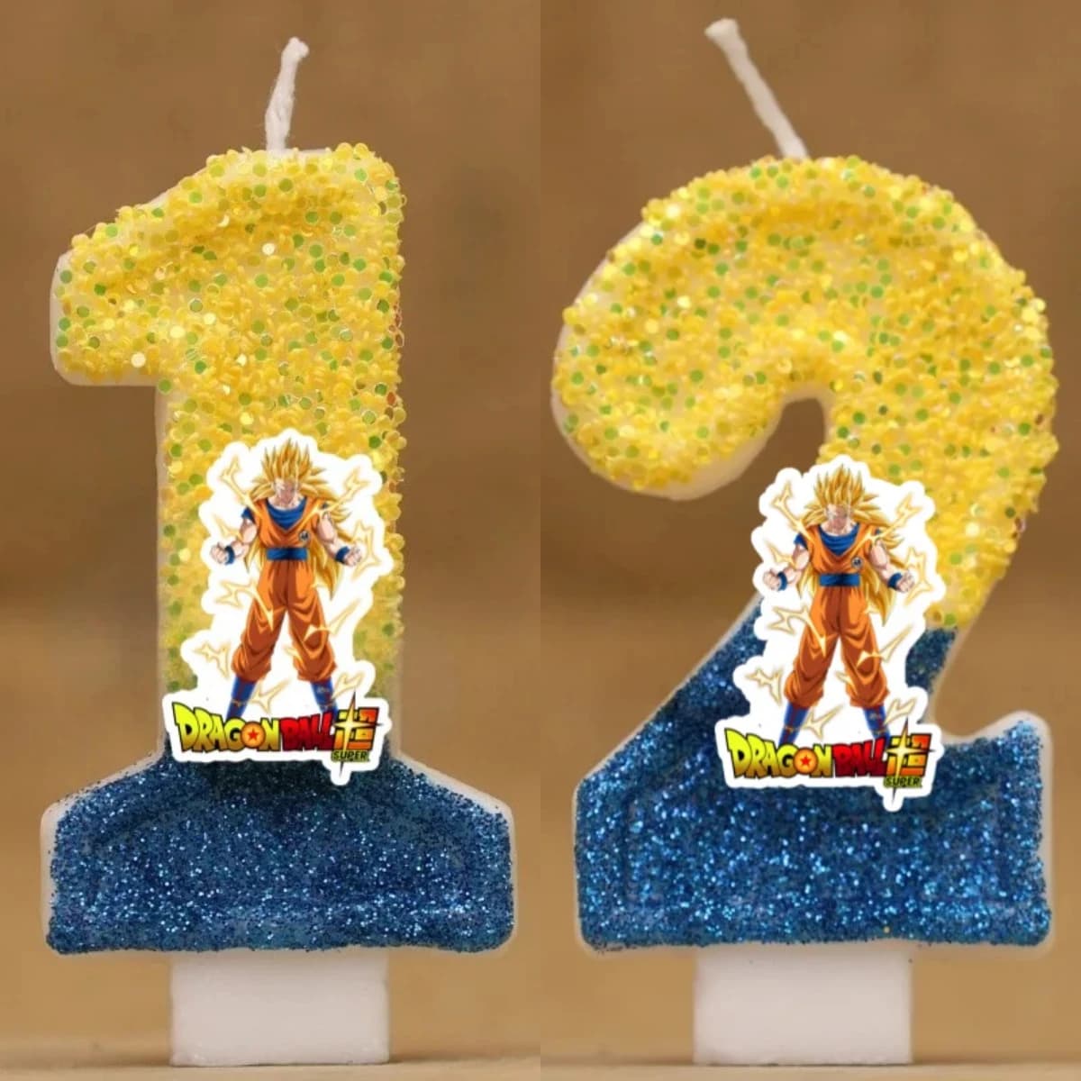 Candle Digital Dragon Ball Son Goku Numbers 0-9 Birthday Cake Decorations for Kids Anime Cartoon Theme Party Accessories