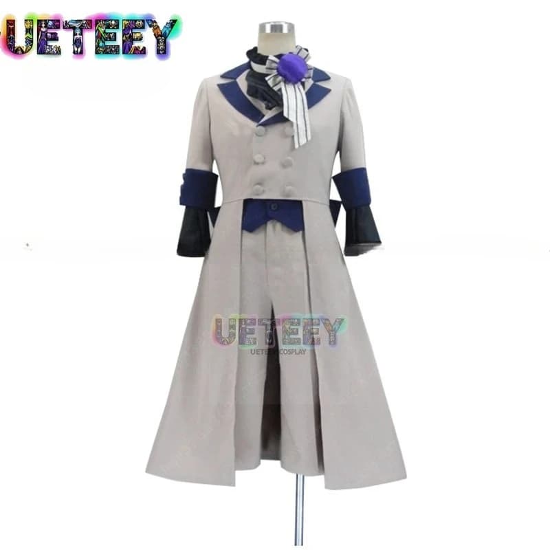 UETEEY COS Black Butler Circus Ciel Phantomhive Grigio Uniforme COS Abbigliamento Costume Cosplay Formato Personalizzato