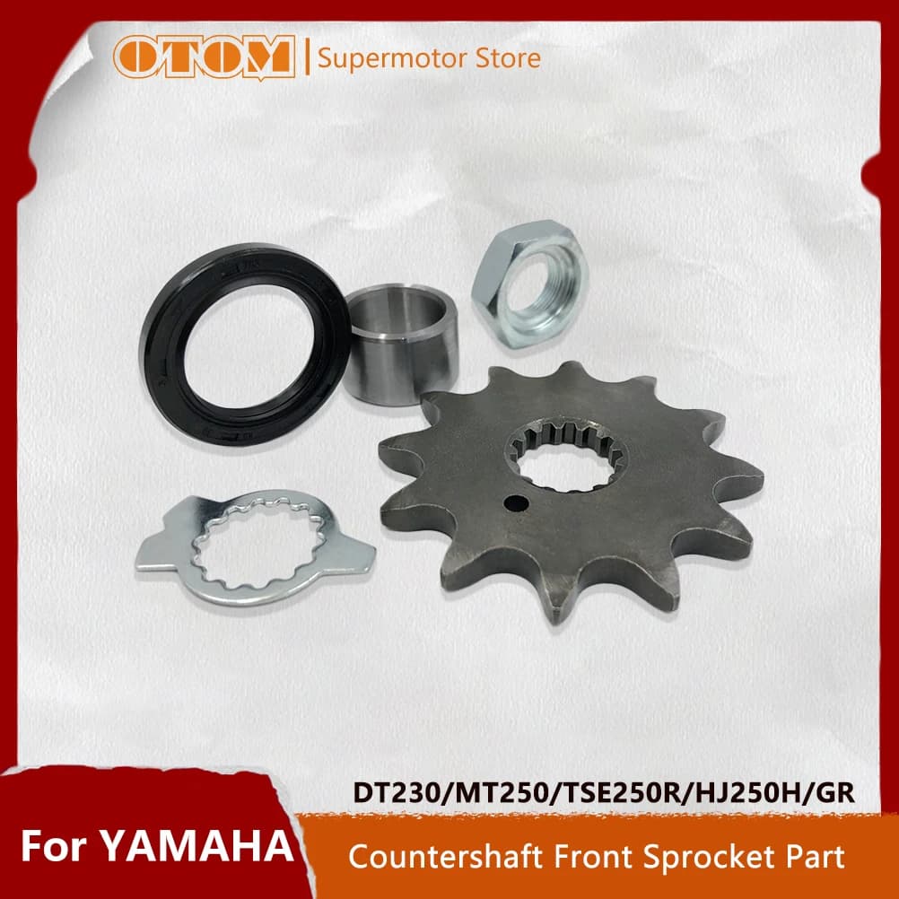 OTOM Motorcycle Engine Countershaft Front Sprocket Bushing Oil Seal Nut Lock Kit For YAMAHA DT230 MT250 2 Stroke Off Road Engine