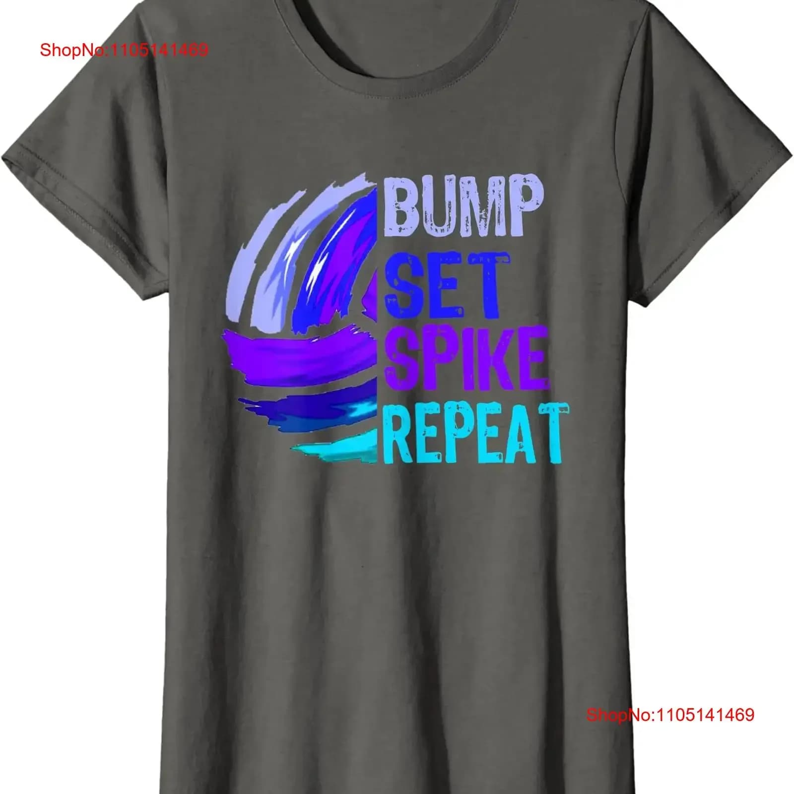 Set da pallavolo per ragazze Spike Repeat T-shirt girocollo da donna blu viola vintage lavata streetwear Versatile