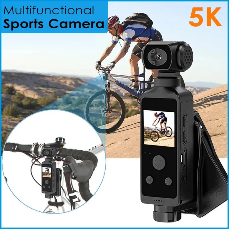 5K Outdoor Sports Camera In Helmet Motorcycle Bike Mini Filming Pocket Handheld Action Body Cam Video Recording Diving Shooting