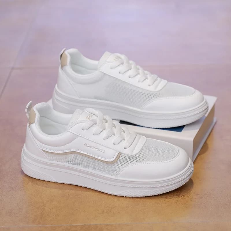 Nuove Scarpe Estive da Donna con Rete Traspirante, Sneakers Casual alla Moda per Studentesse Coreane, Zapatos De Mujer con Lacci