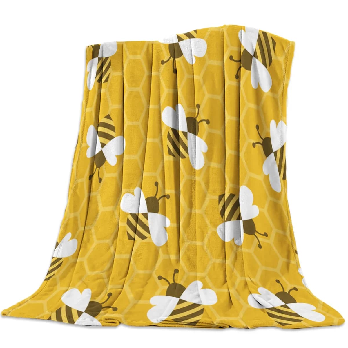 Bee Hive Cute Insect Cartoon Animal flanella Fleece Bed coperta copriletto morbido leggero caldo accogliente coperte