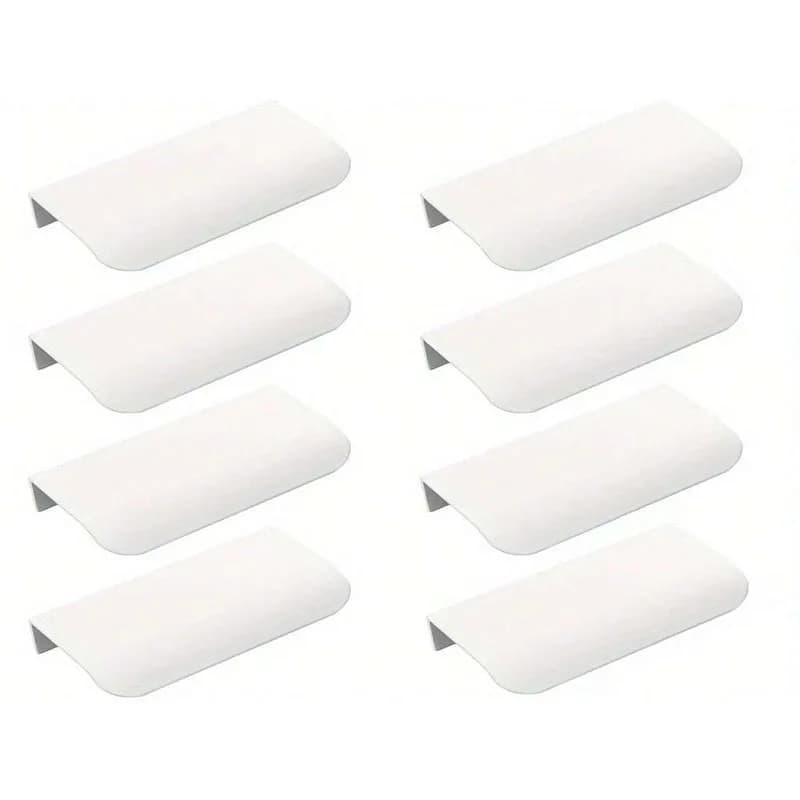 8-piece fingers handles, metal hidden drawer handles, modern style lockers hardware for wardrobe and drawers, 8 cm -
