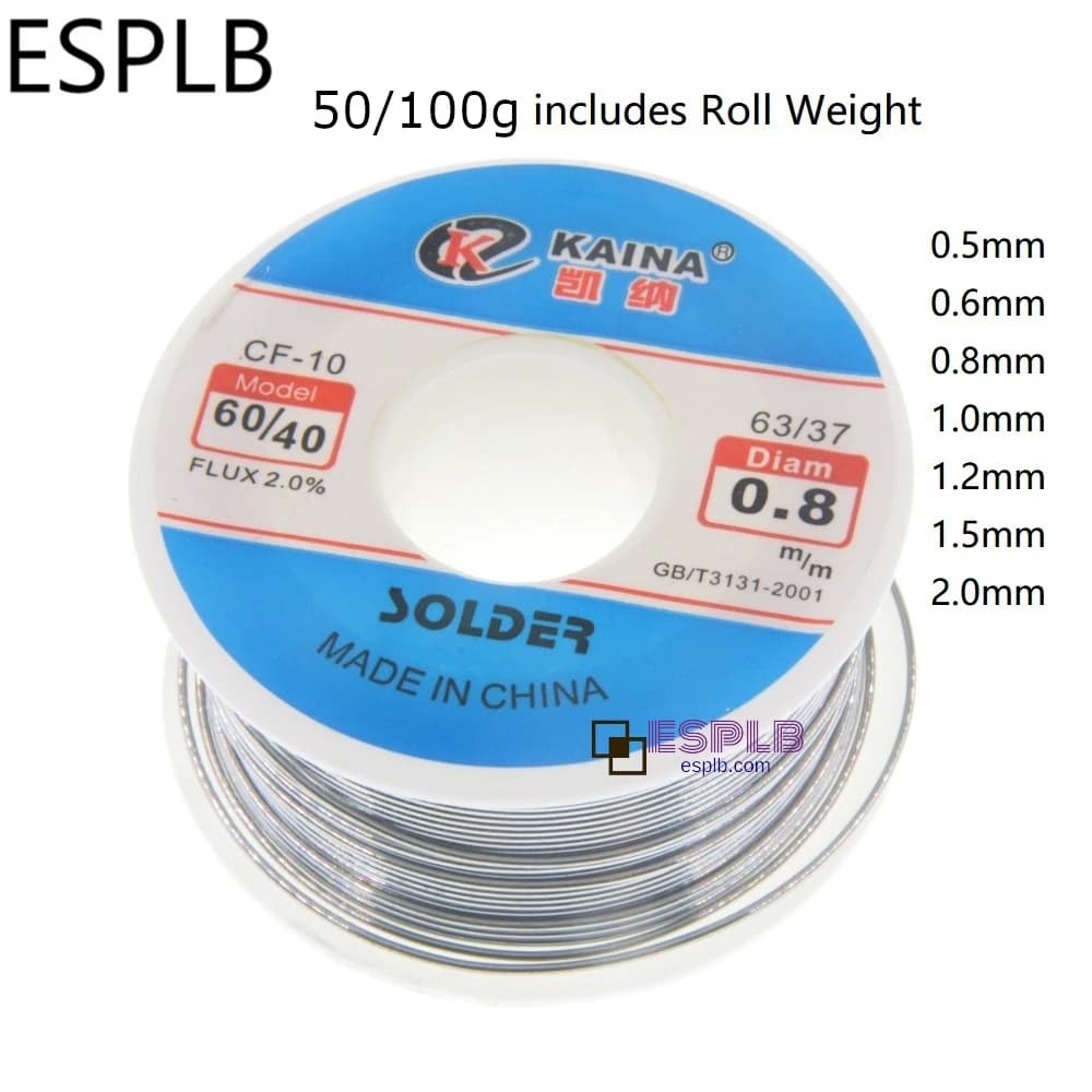 ESPLB 50/100g CF-10 Filo di Saldatura Stagno 0.5/0.6/0.8/1.0/1.2/1.5/2.0mm Roto Pulito Colofonia Nucleo di Saldatura Filo Flux Reel Tubo