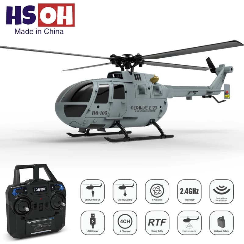 C186 B105 2.4G RTF RC Elicottero 4CH Propellori Giroscopio elettronico a 6 assi per la stabilizzazione Giocattoli per hobby con telecomando
