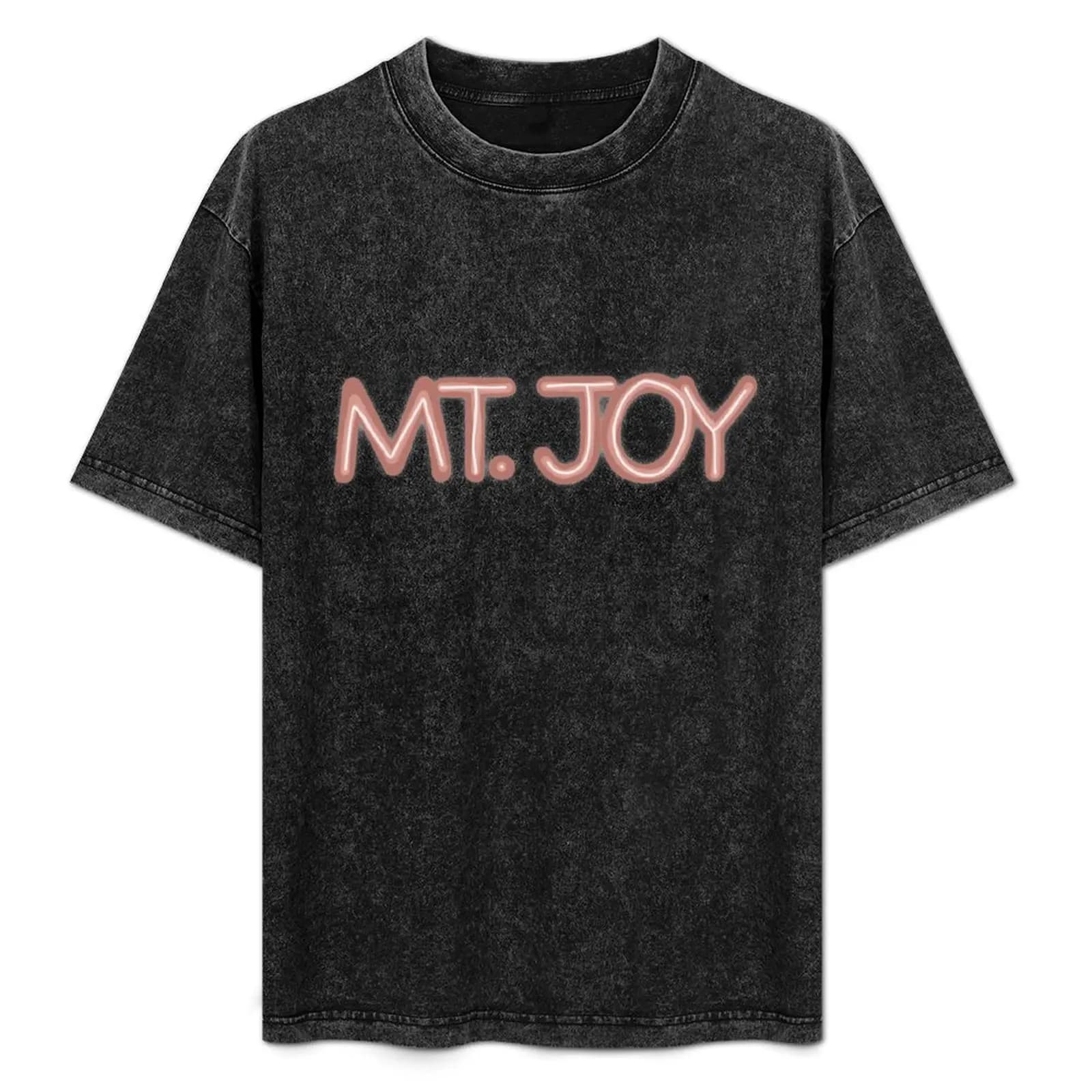 Mt. T-shirt con scritta Joy neon, t-shirt basic a maniche corte da uomo