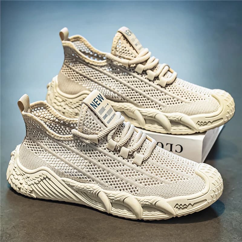 Scarpe da ginnastica casual da uomo per sport all'aria aperta, in mesh traspirante, antiscivolo, resistenti all'usura, con suola morbida, per tutti i giorni, stile street fashion