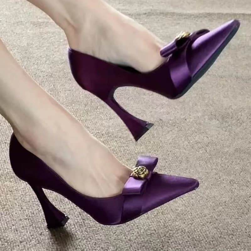 Sandali da Donna Estivi 2026 con Tacco Alto, di Marca, Sexy, a Punta, Eleganti, con Fiocco, per Banchetti, Nuovi Sandali Striptease, Sandalias Mujer
