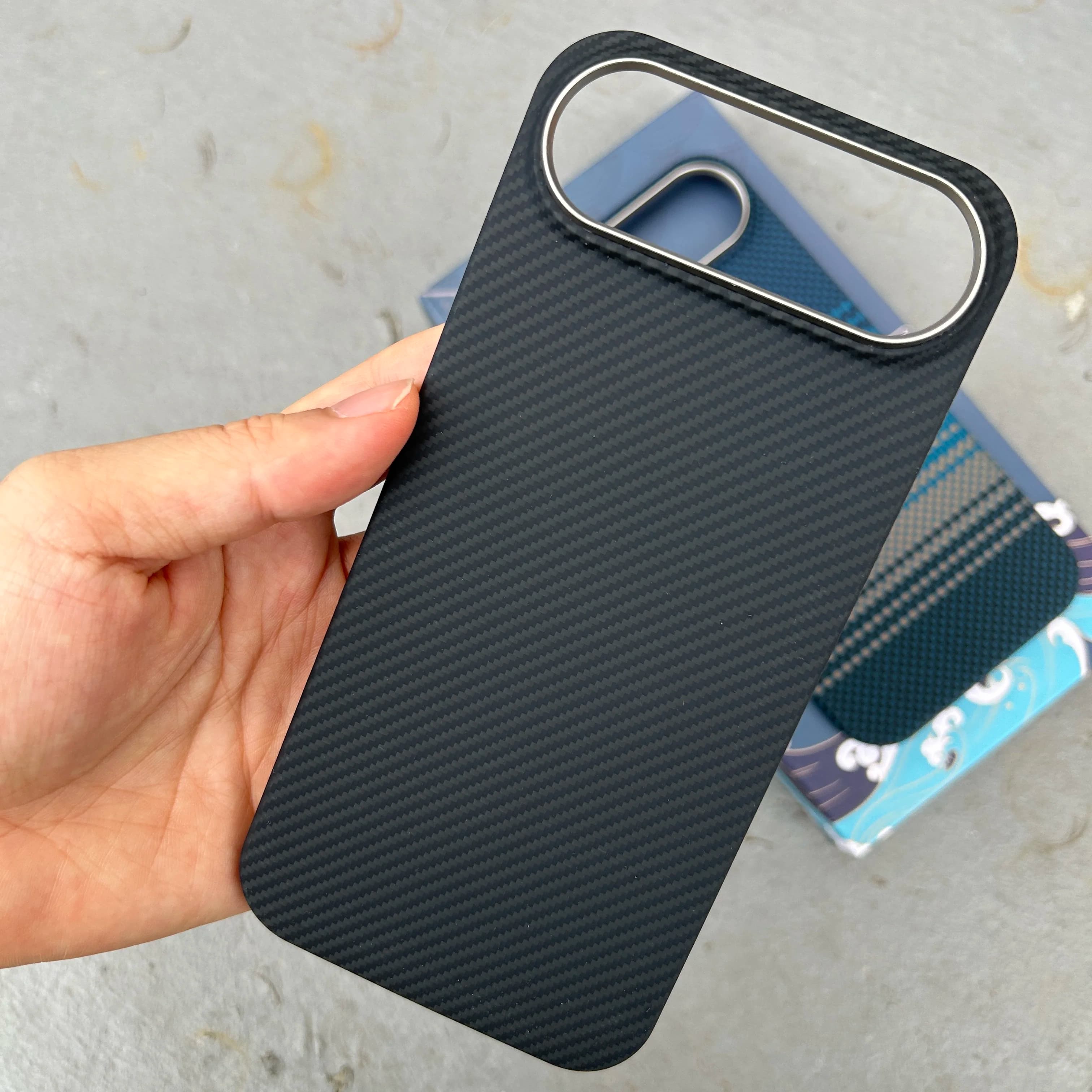Per Magsafe Custodia magnetica per iPhone 17 Pro Max Vera fibra di carbonio Colore fibra aramidica Cover per iPhone 17 Pro/17pro max Custodia capa