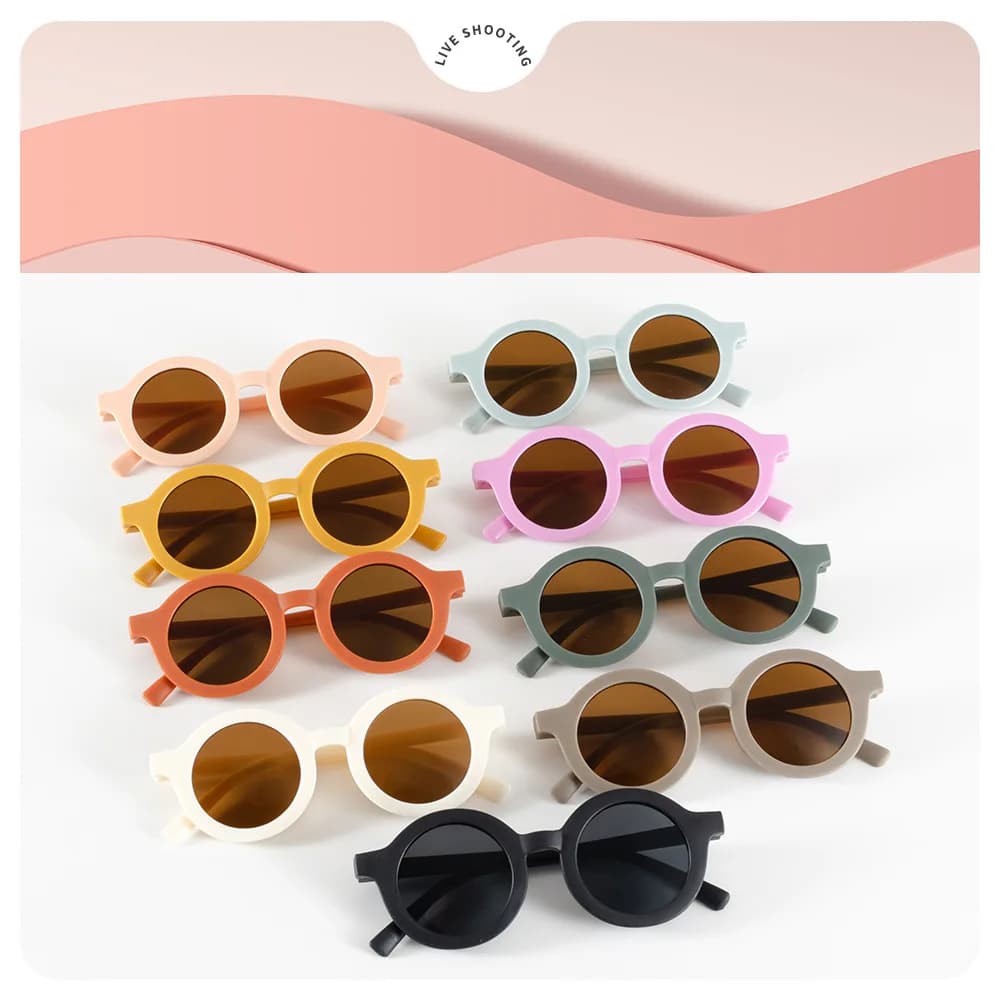 Children's Sunglasses, Round Frame Style Insert, Children's Sunglasses 1 to 7 years, Solar Protection, Solar Protection