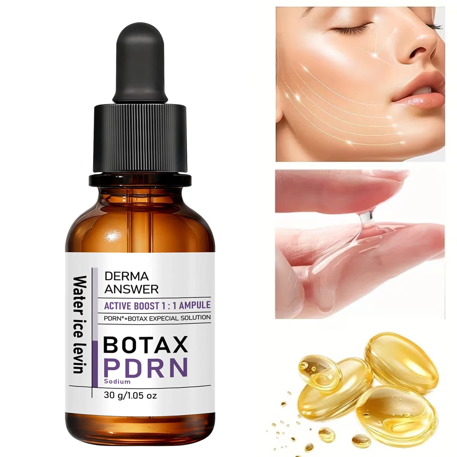 Oil Viso with Hyaluronic Acid and Vitamin C with Niacinamide - Hydrating Ampolla, Rassodante and Illuminating for All Skin Types