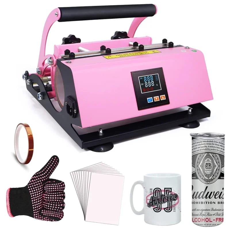 20 Oz 30 Oz Bicchiere per sublimazione Boccale Macchina da stampa in vetro per birra Pressa di calore Trasferimento Bottiglia di vetro vuota Nucleo incluso Motore PLC