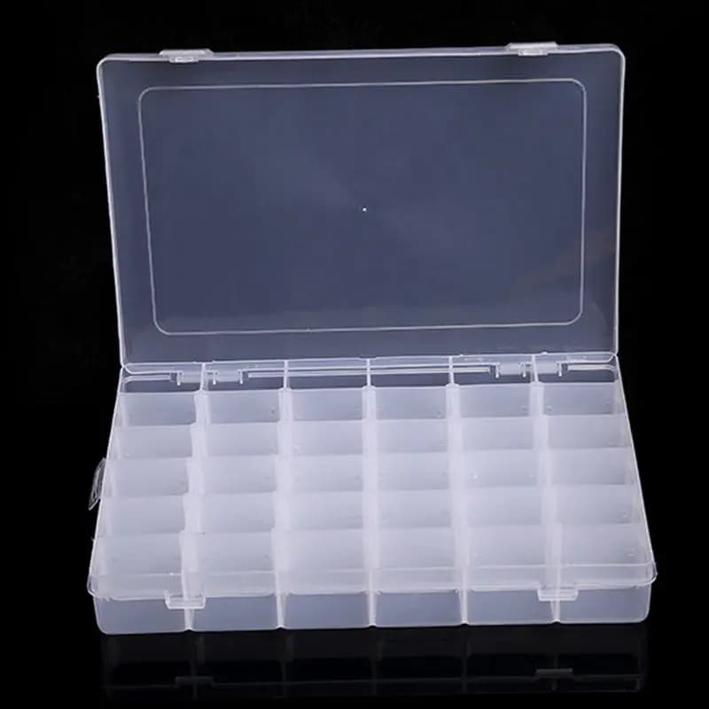 10/15/24/36 Grids Transparent Plastic Box Screw Tool Storage Boxes Plastic Compartment Box Jewelry Earring Case Container