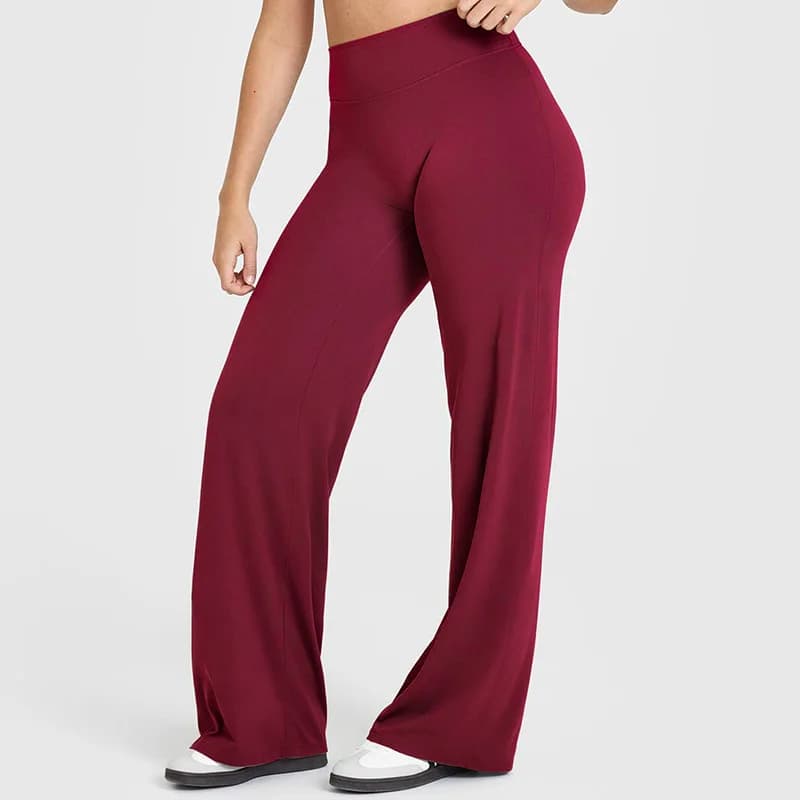 Pantaloni da yoga a gamba dritta SoftMotion a vita media da donna, leggings da palestra effetto seconda pelle, comodi pantaloni sportivi per Pilates