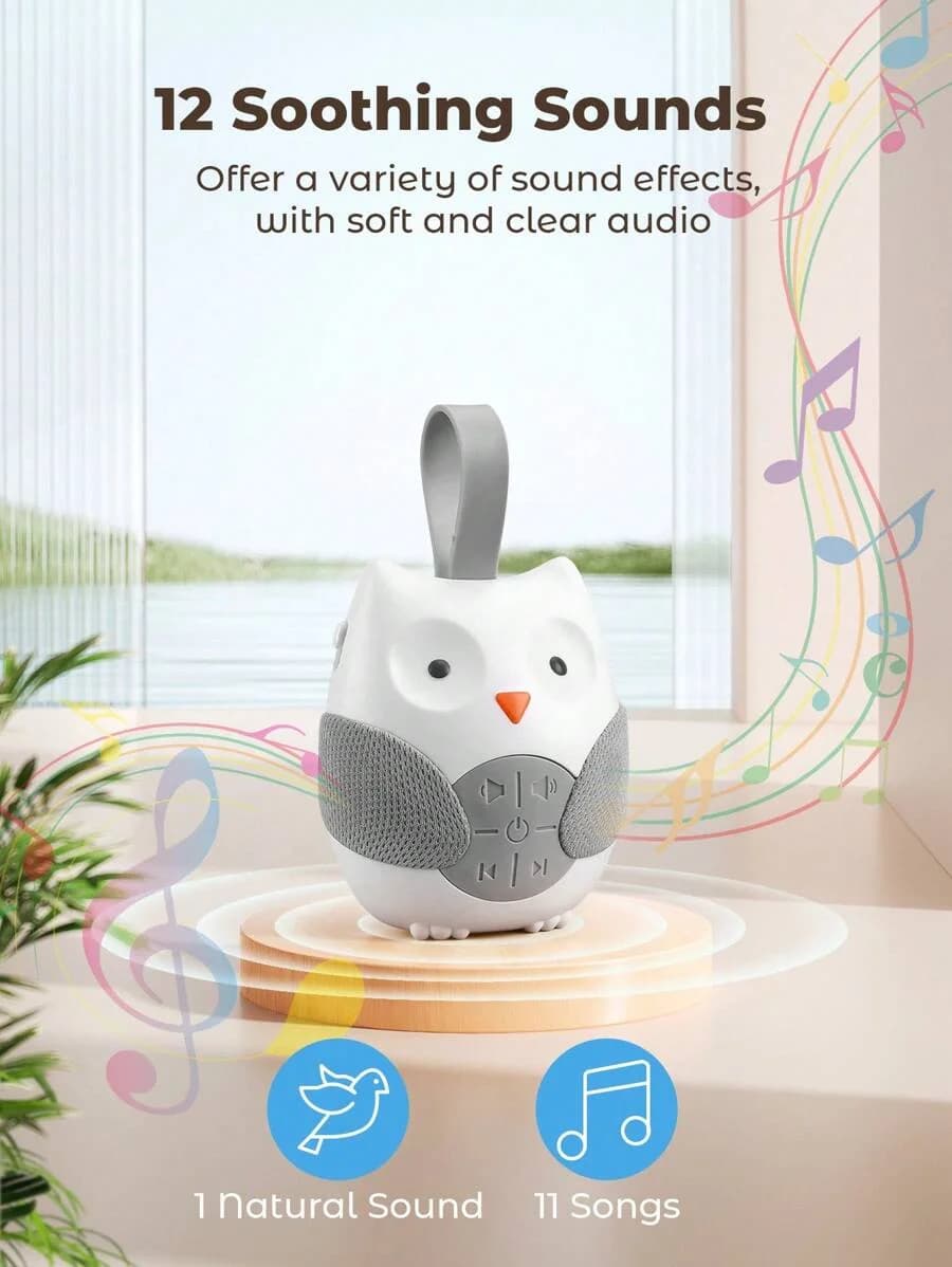 Macchina portatile per il sonno con rumore bianco e musica rilassante per neonati, lettino, passeggino, cameretta, regalo per bambini e bambine
