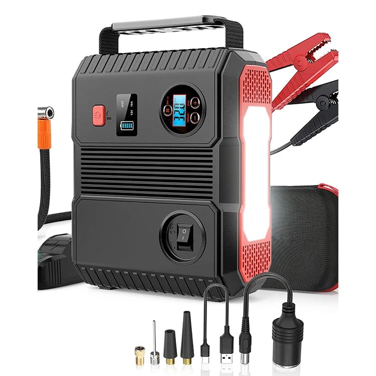 Caricabatteria Mini avviamento di emergenza multifunzione 12V Avviatore di emergenza per auto portatile con compressore d'aria
