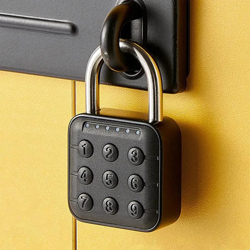 Lucchetto intelligente senza chiave Lucchetto a combinazione Smark Lock Pulsante elettrico Blocco di sicurezza Codice Blocco a combinazione digitale