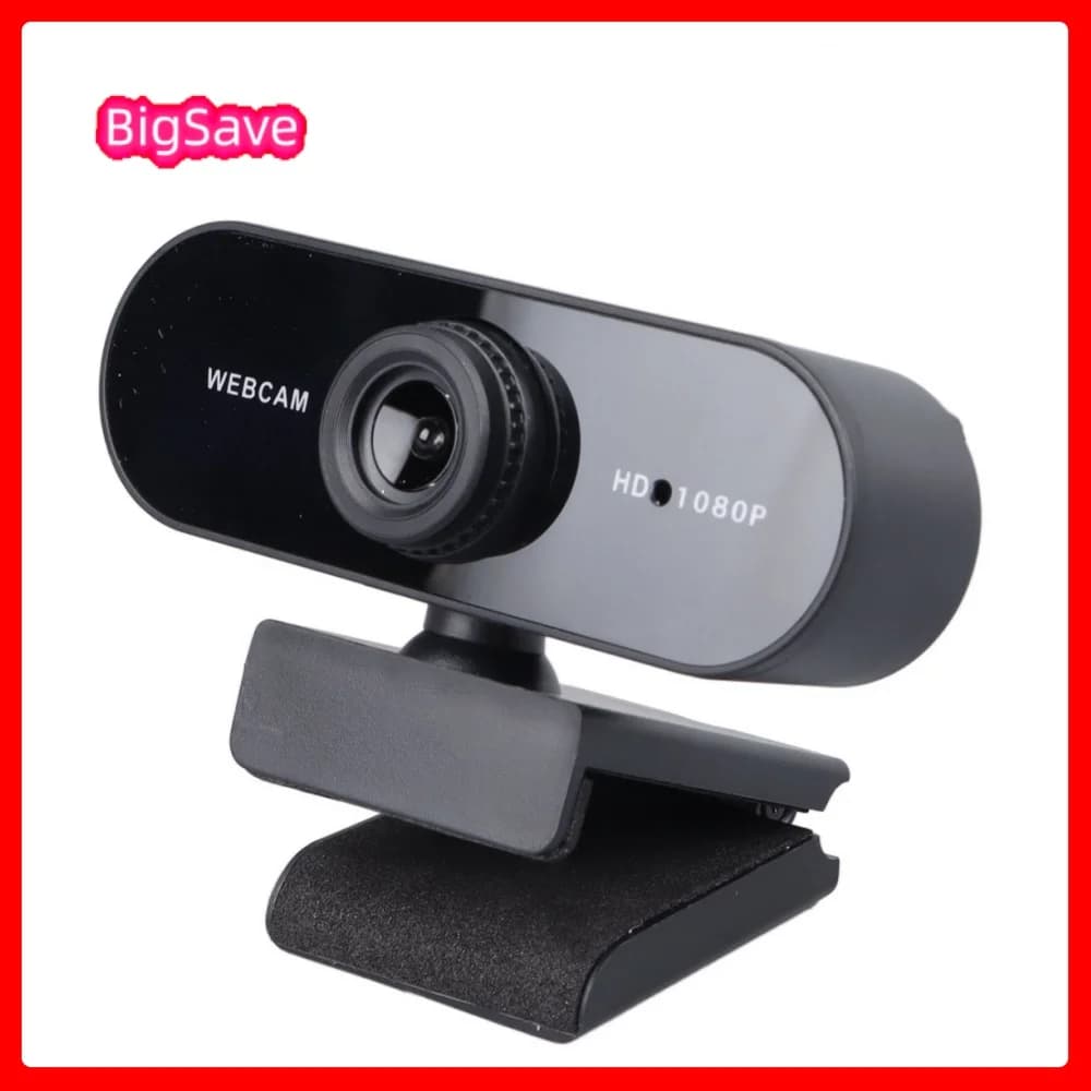Webcam HD 1080P Portatile con Microfono, Mini Telecamera per Computer per Registrazione Video e Conferenze