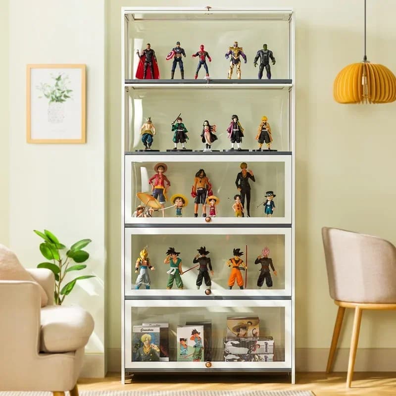 POP MART Display Cabinet Blind Box Shelf Storage Shelf Wall Lego Standing Brand Transparent Arrangement Cabinet Acrylic Classic