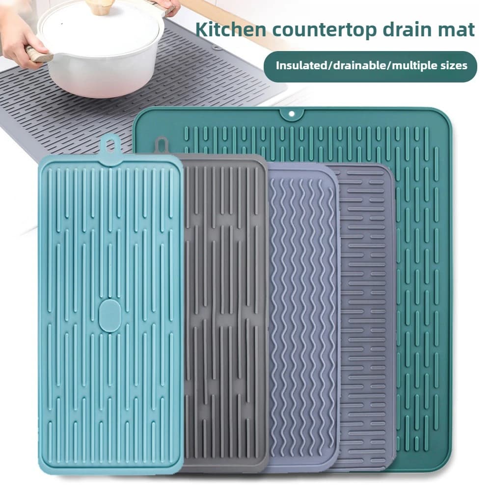 Silicone kitchen drainage pad, thermal insulation pad for anti-scoating clay pot, anti-slip towel for thickened support cutter