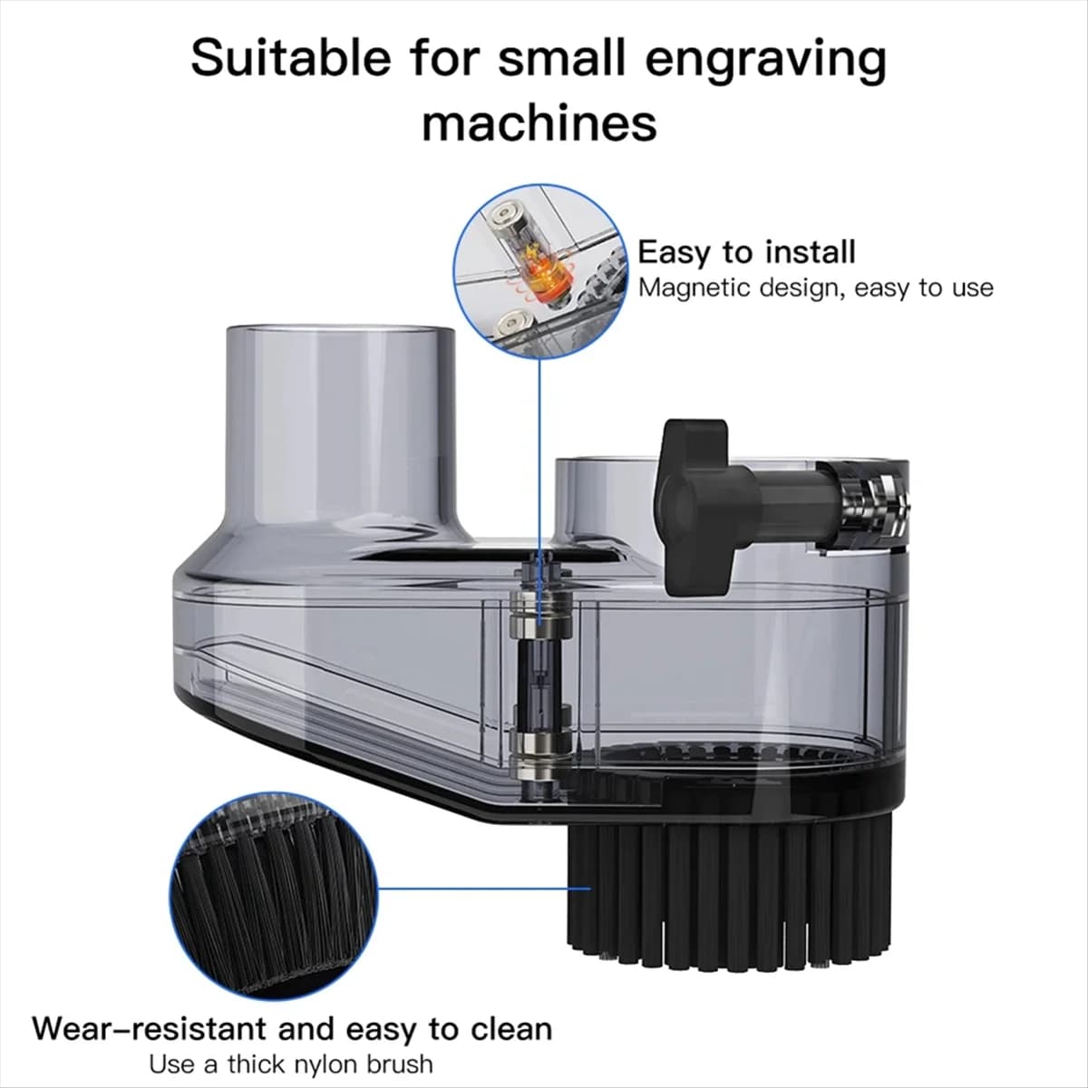 ABJT CNC Dust Cover Cleaner 45mm Dust Brush Cover for 3018 Series CNC Router/CNC Machines Spindle Motor Woodworking Tool