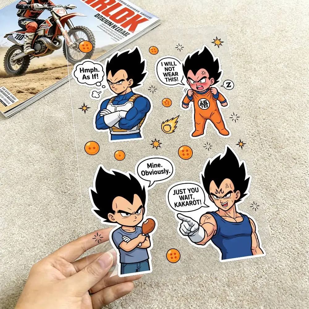 Adesivi Riflettenti DRAGON BALL GOKU per Moto, Impermeabili, per Casco, Scooter, Serbatoio, Cassetta degli Attrezzi, Corse