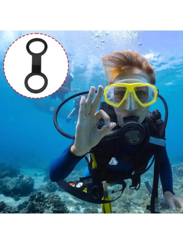 P9FC 4 pz Silicone Snorkel Mask Strap Keeper Immersioni Snorkeling Clip Fermo Allegati Snorkel Mask Strap Keeper Tubo Holder