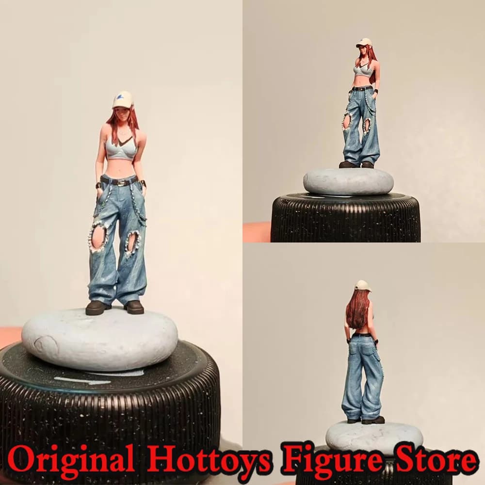 1/64 Scale Female Soldier Hot Girl Street Character Mini Painting Sculpture Full Set About 2.7cm Action Figure Doll Gifts