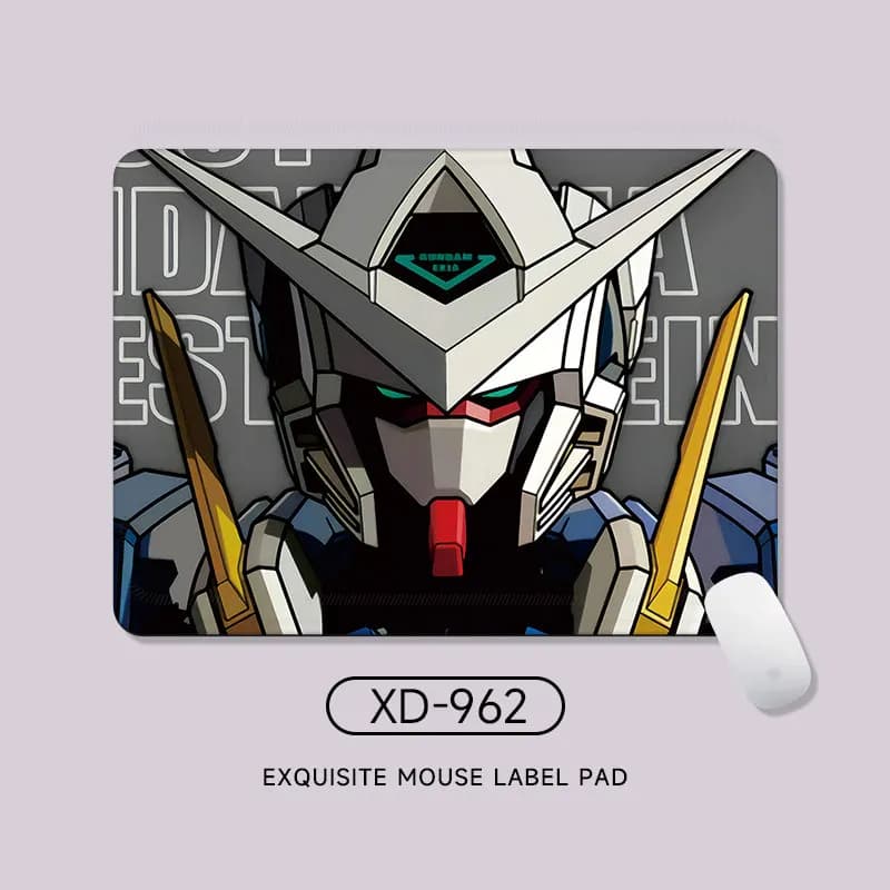 Tappetino per mouse in pelle piccolo della serie anime giapponese Gundam, per ragazze, con bordi cuciti, per ufficio e intrattenimento, tappetino da scrivania per computer, poggiapolsi
