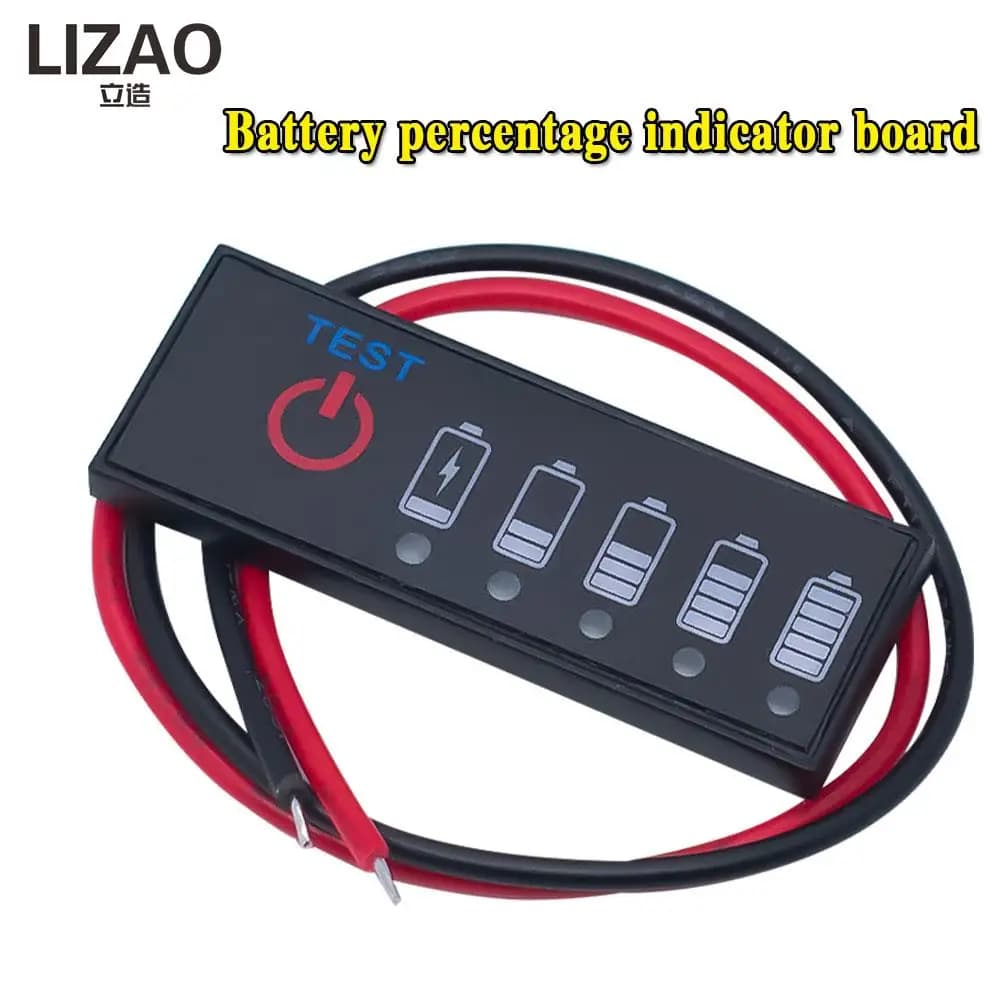 Scheda lampada di rilevamento potenza batteria al litio 3,7 V-72 V Batteria al piombo 12 V Display di potenza fosfato ferro litio