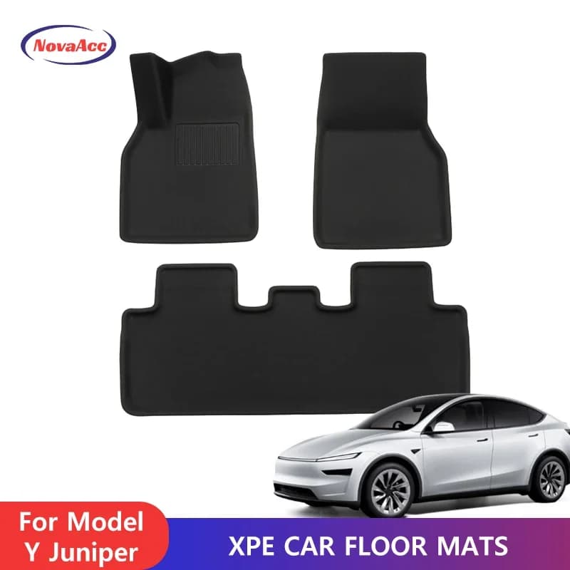 Car mats for Tesla Model Y Juniper 2025 XPE All-Weather Luggage compartment Non-slip sound insulation Elastic load protective mat