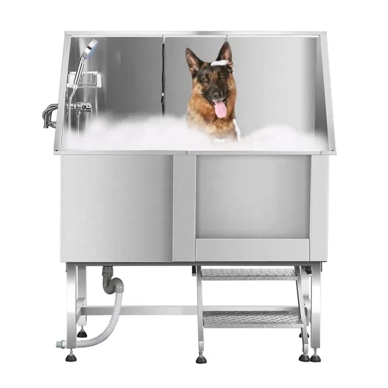 Vasca da bagno per cani di grandi dimensioni Vasca da bagno per animali domestici in acciaio inossidabile per toelettatura di cani