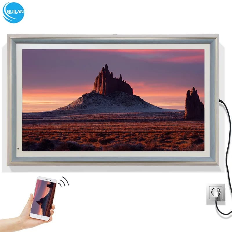 Cornice Digitale LCD Anti-Elettrostatica da 21,5 e 32 Pollici per Gallerie d'Arte Private, Portafoto Digitale