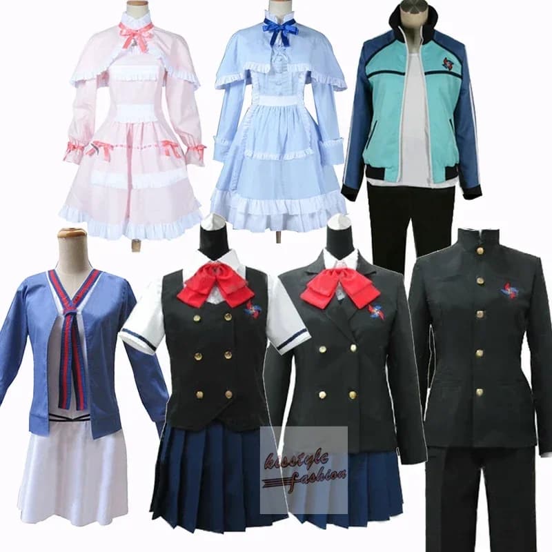 Another All Team Heroine Mei Misaki Fujioka Dress Uniform Cosplay Costume,Customized Accepted