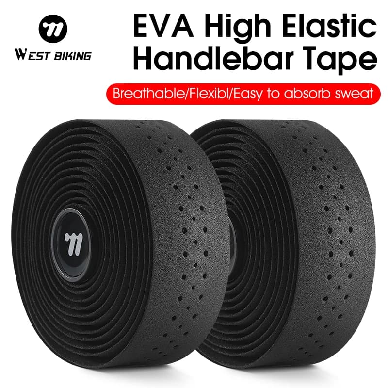 WEST BIKING Bicycle Handlebar Tape High Elasticity Bike Bar Ribbon EVA Breathable Tapes for Shock Absorption Bike Accessories MTB