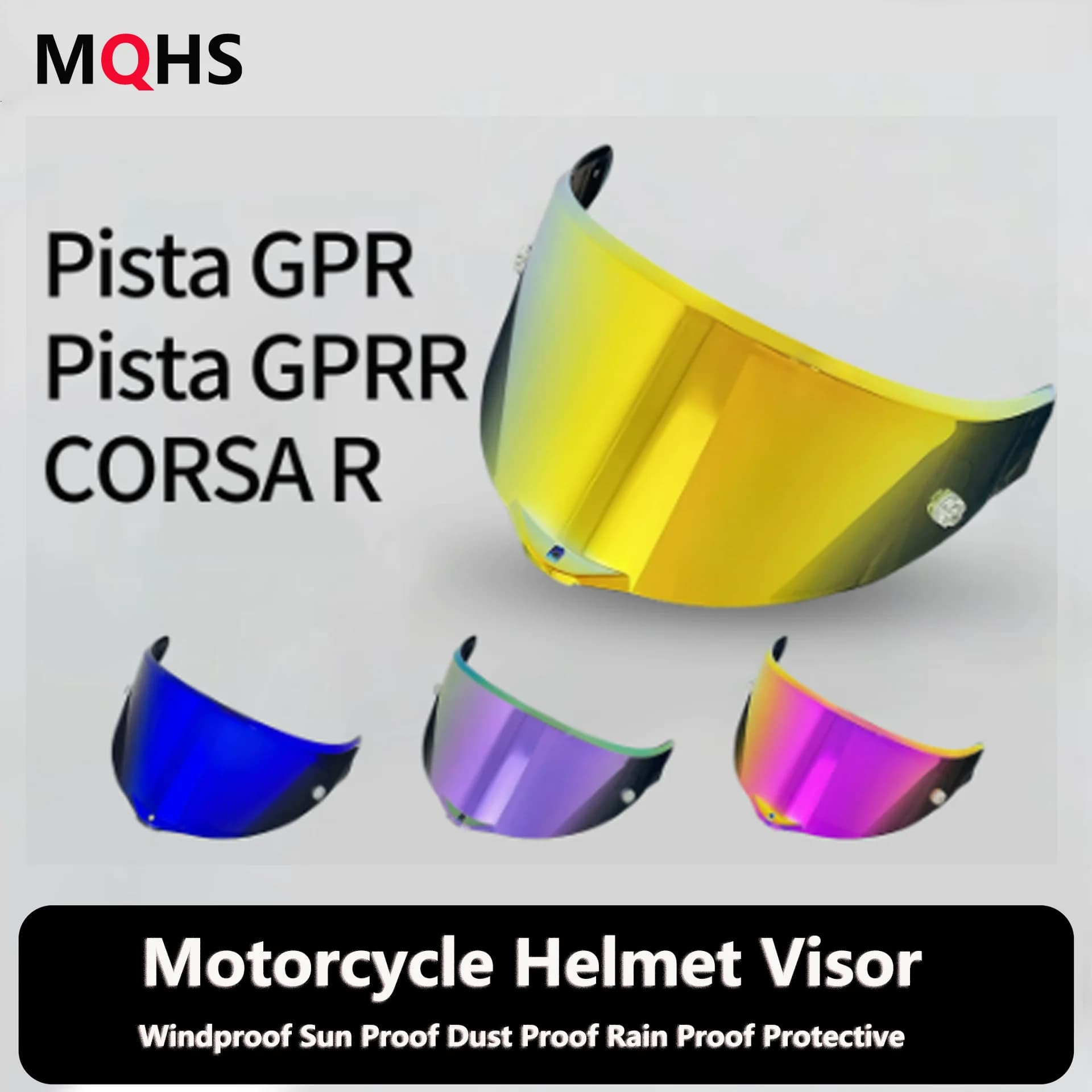 Motorcycle Helmet Lens Face Visor High Definition Plated Helmet Viso Windproof Dustproo Fit for PISTA GPR PISTA GPRR CORSA R