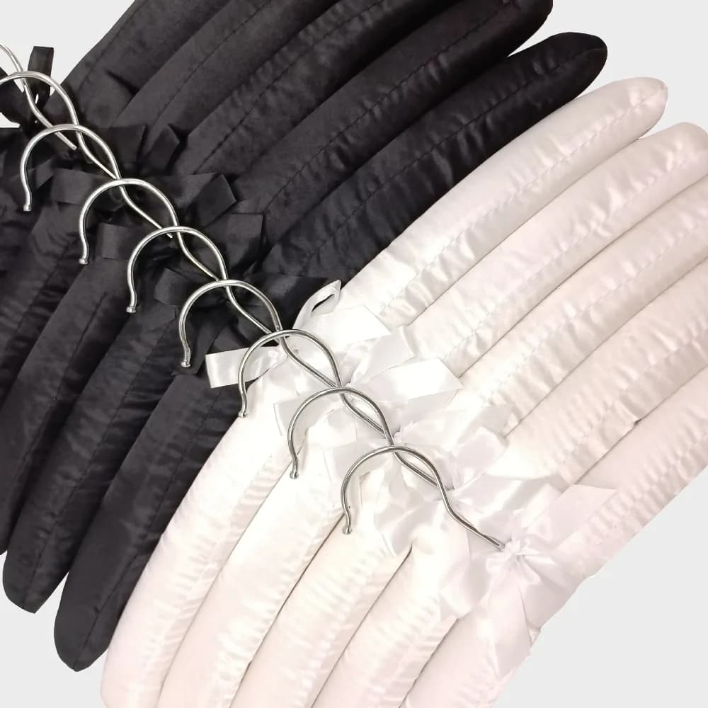 5PCS Shop Clothes Jacket Rack Silk Wrapped Sponge Hangers Clothes Hanger Display Hanger